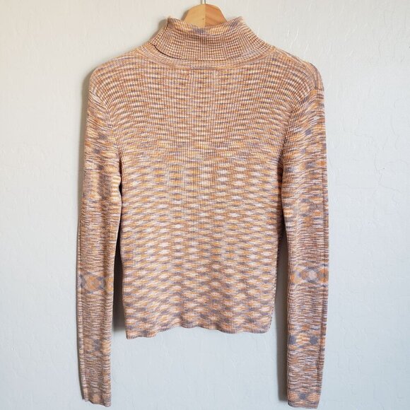 Urban Outfitters Space Dyed Ribbed Knit Turtle Neck Sweater Size Women's Medium - Picture 8 of 10